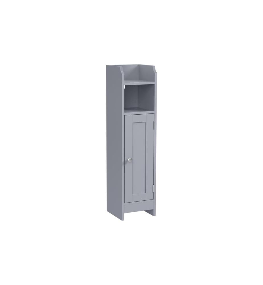 VASAGLE - Armoire de salle de bain 18 x 80 cm, Gris