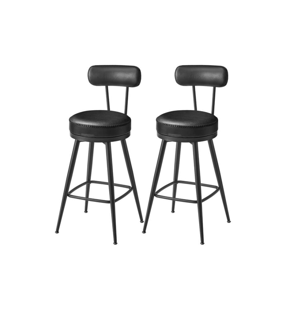 VASAGLE - Tabouret de bar Lot de 2 54 x 90.5 cm, Noir