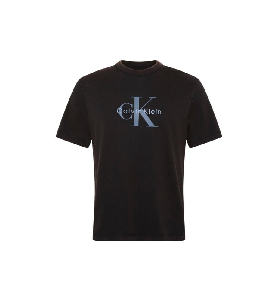 T-Shirt en Coton Délavé - Noir