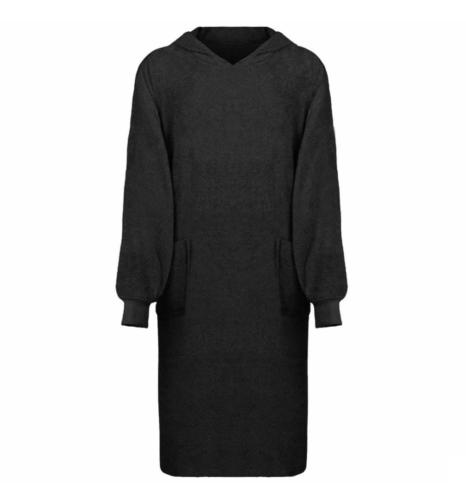 Sweat à capuche couverture KINN Noir XL Coton