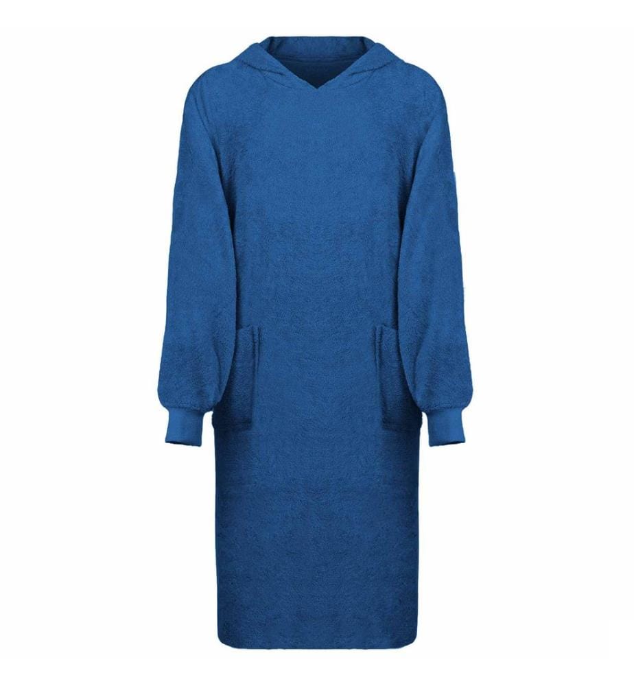 Sweat à capuche couverture KINN Bleu marine XL Coton