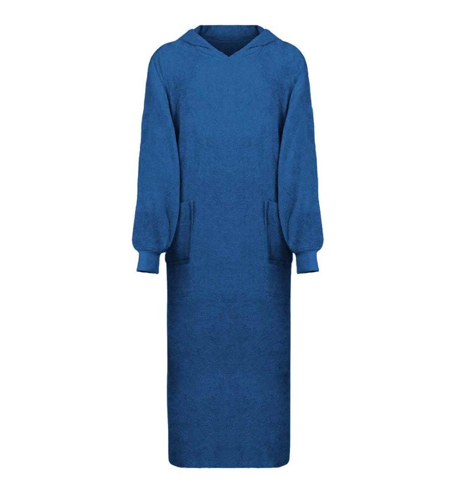 Sweat à capuche couverture KINN Bleu marine XXL Coton