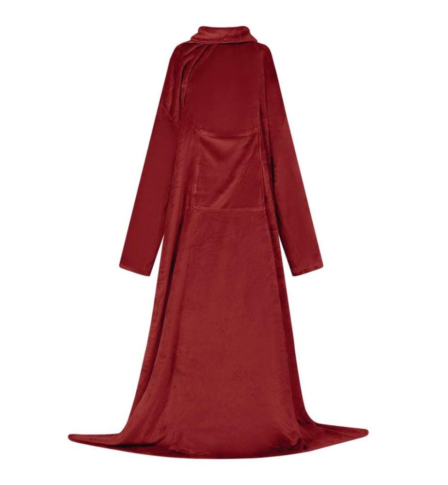 Sweat à capuche couverture Rouge Bordeaux F Flanelle