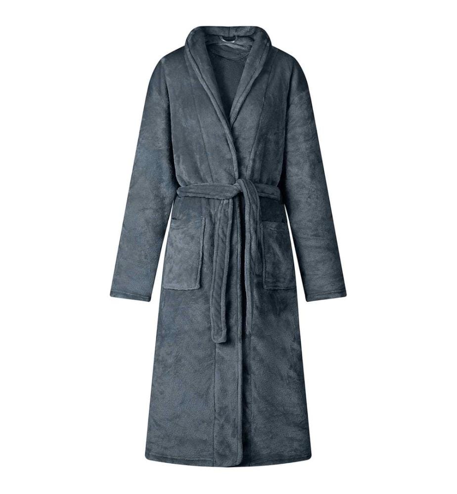 Robe de bain sans capuche Bleu marine s Flanelle