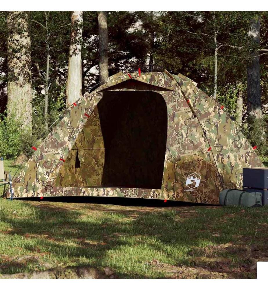 Tente de pêche 4 personnes camouflage libération rapide