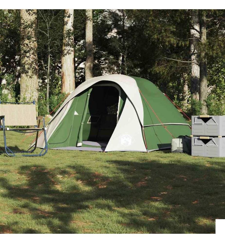 Tente de camping de cabine 4 personnes vert imperméable
