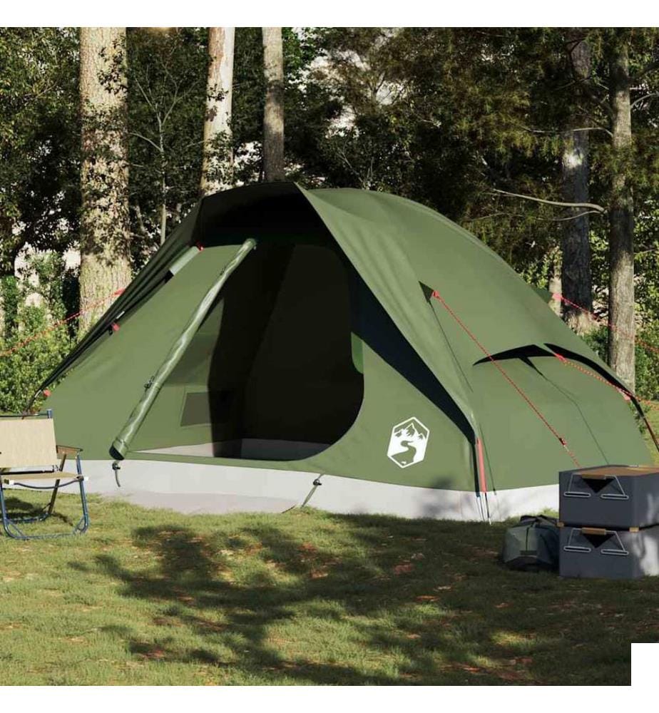 Tente familiale à dôme 6 personnes vert olive imperméable