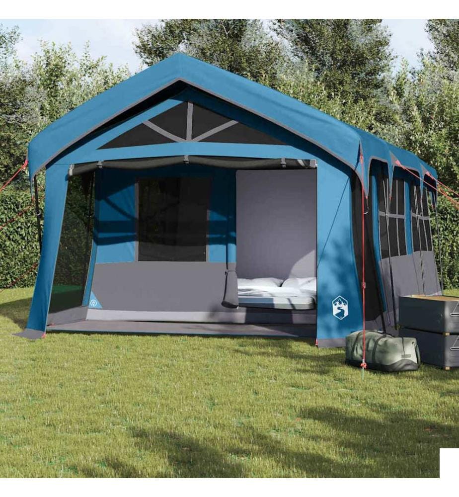 Tente familiale Bleu et gris 620 x 322 x 240 cm Polyester