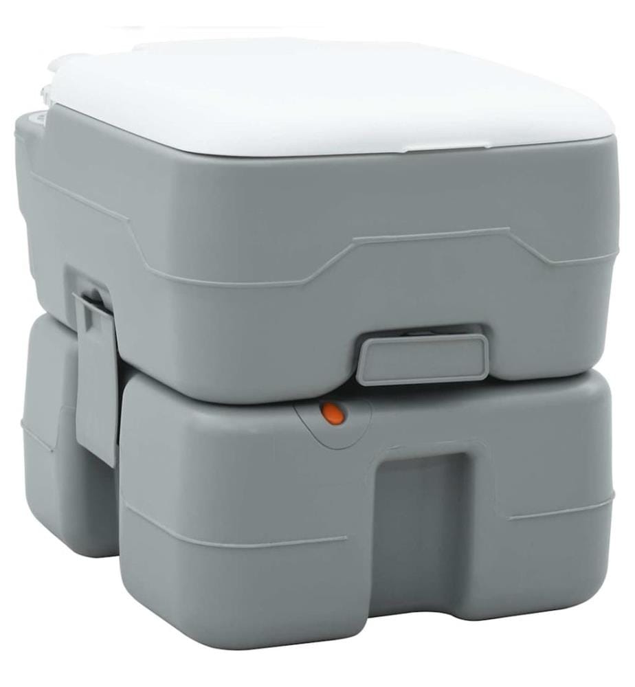 Toilette de Camping Gris et blanc 41,5 x 36,5 x 37,5 cm