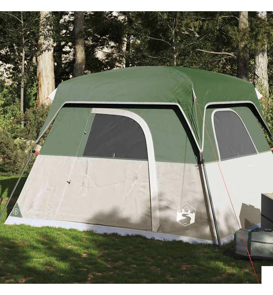 Tente de camping de cabine 4 personnes vert imperméable