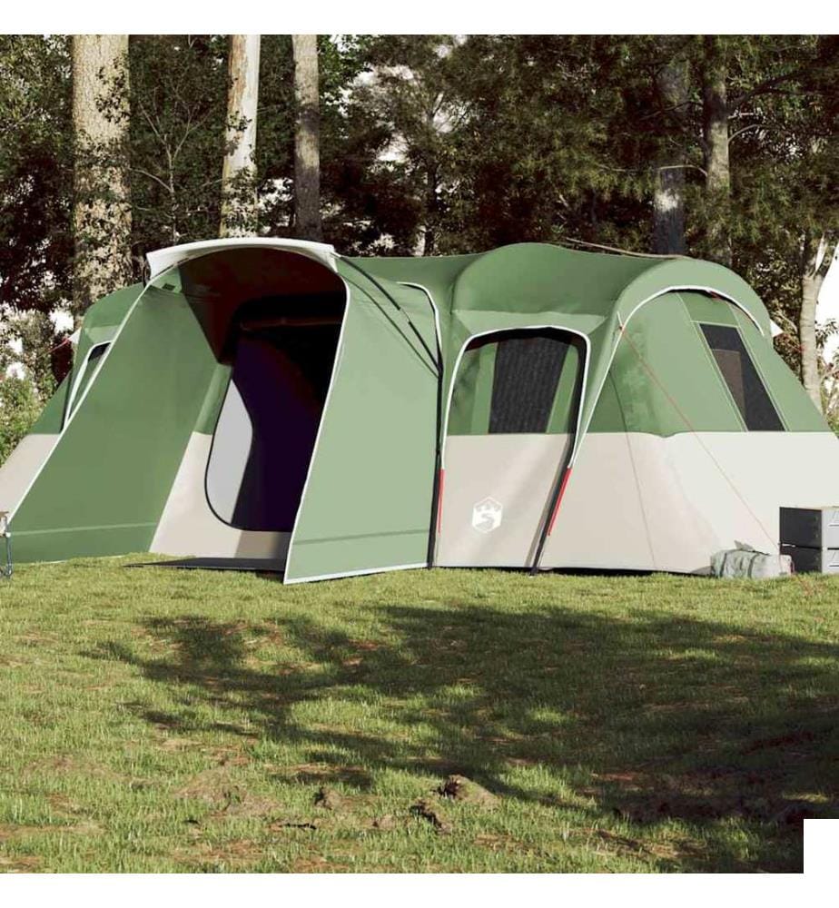 Tente familiale tunnel 16 personnes vert imperméable