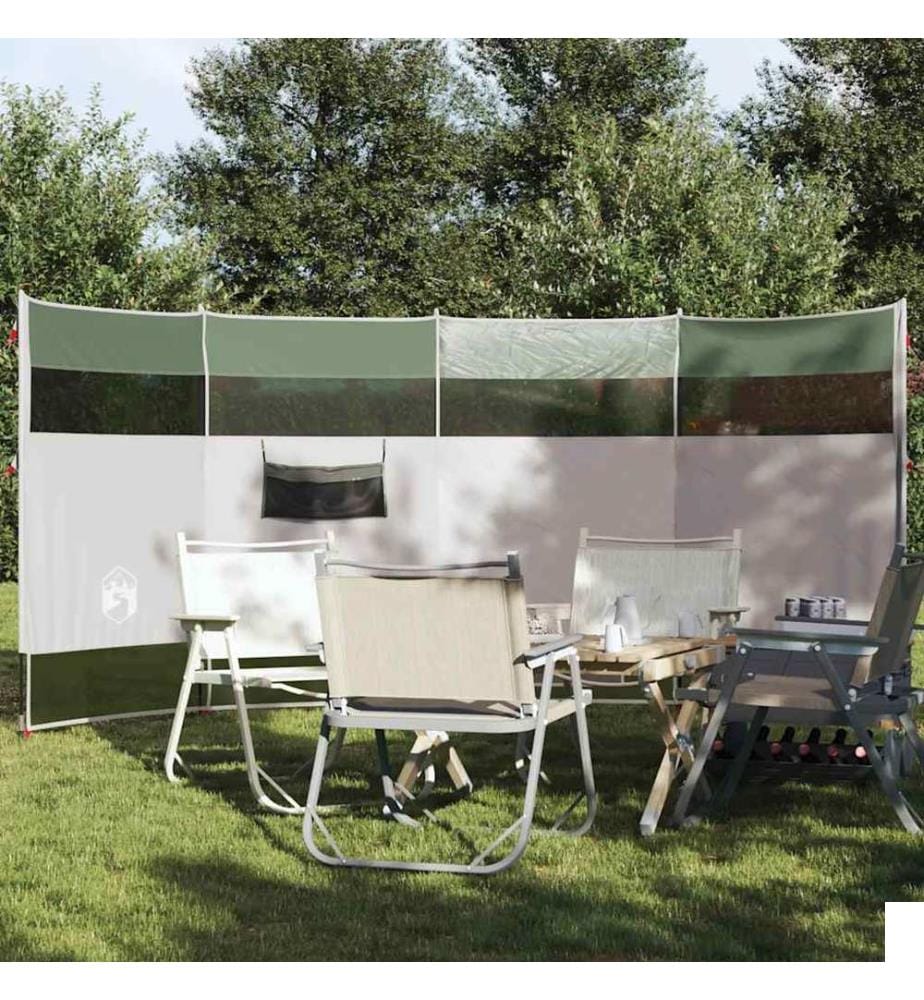 Brise-vent de camping vert 366x152x152 cm imperméable