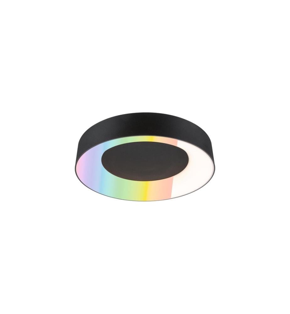 PAULMANN - Plafonnier Casca IP44, noir mat