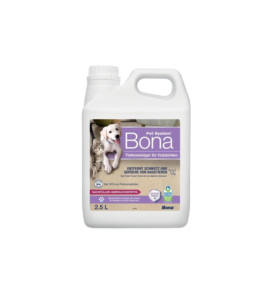 BONA - Nettoyant pour sol Pet System pour les sols en bois, 2.5 l