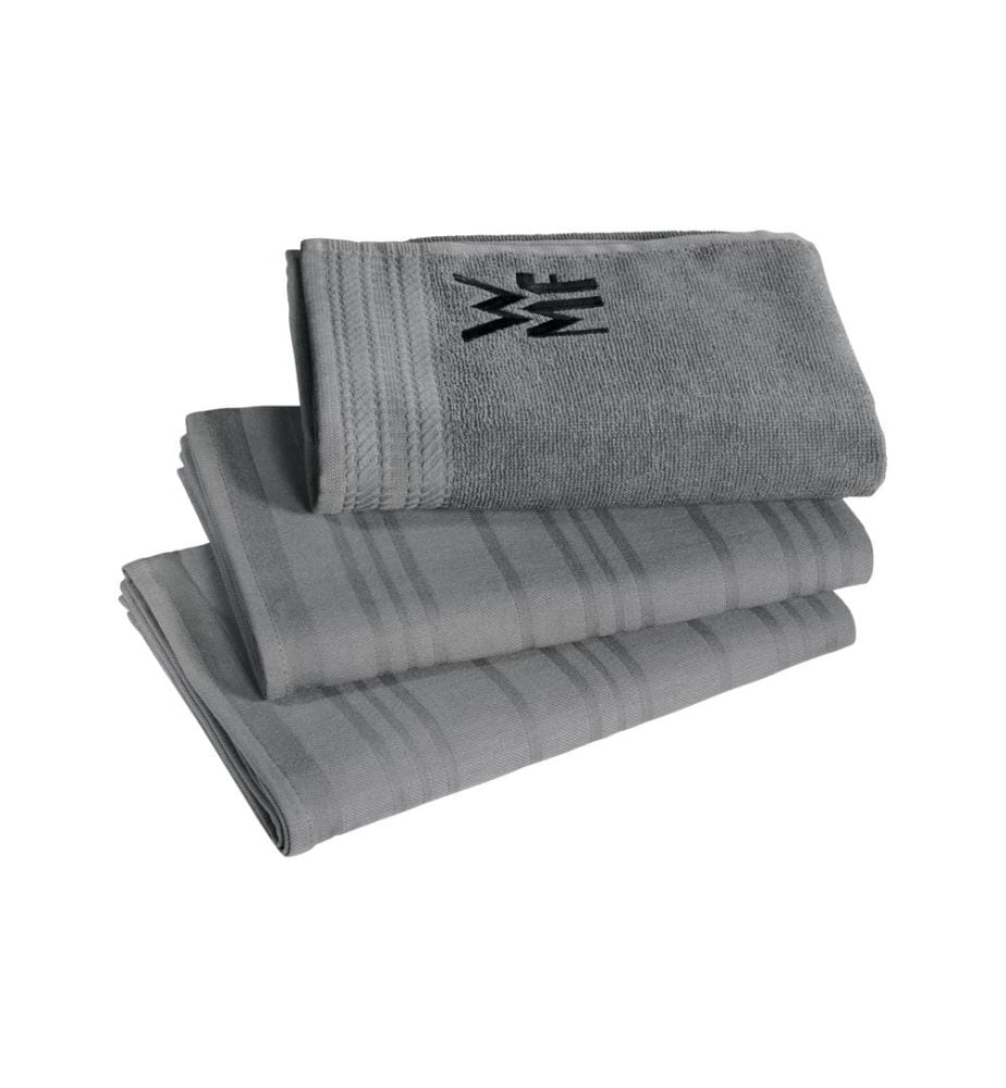 WMF - Ensemble de torchons pour la vaisselle ProfiSelect 3 pièces, Gris