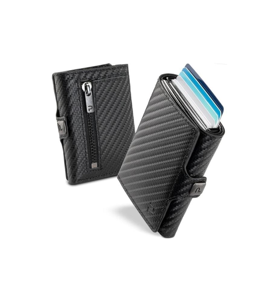 Puristo - Portefeuille KLIK Zip Slim Carbon