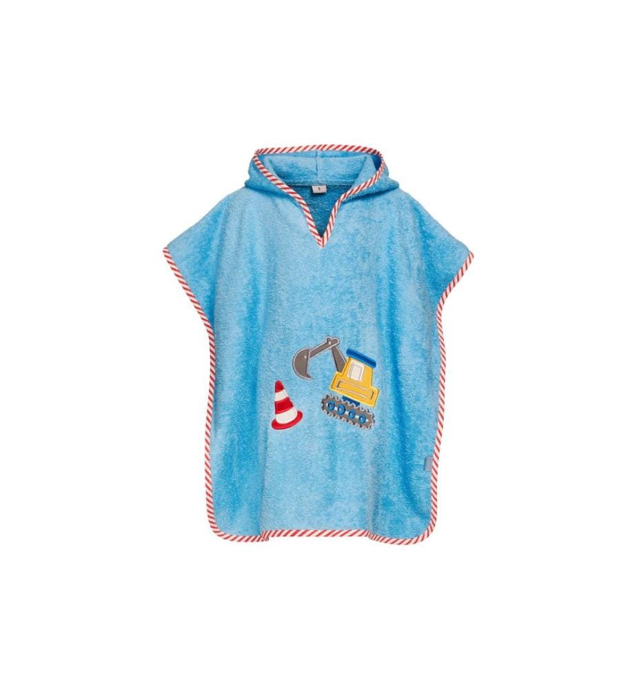 PLAYSHOES - Poncho pour bébé Pelleteuse Bleu taille S
