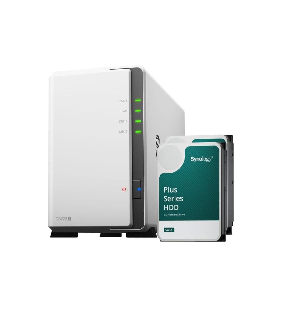 SYNOLOGY - NAS DS223j 2-bay SYNOLOGY - Plus HDD 8 TB
