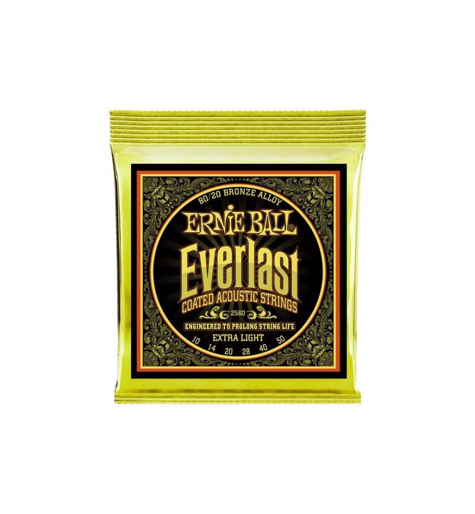 Ernie Ball - Cordes de guitare 2560 Everlast CB 80/20  Extra Light 10-50