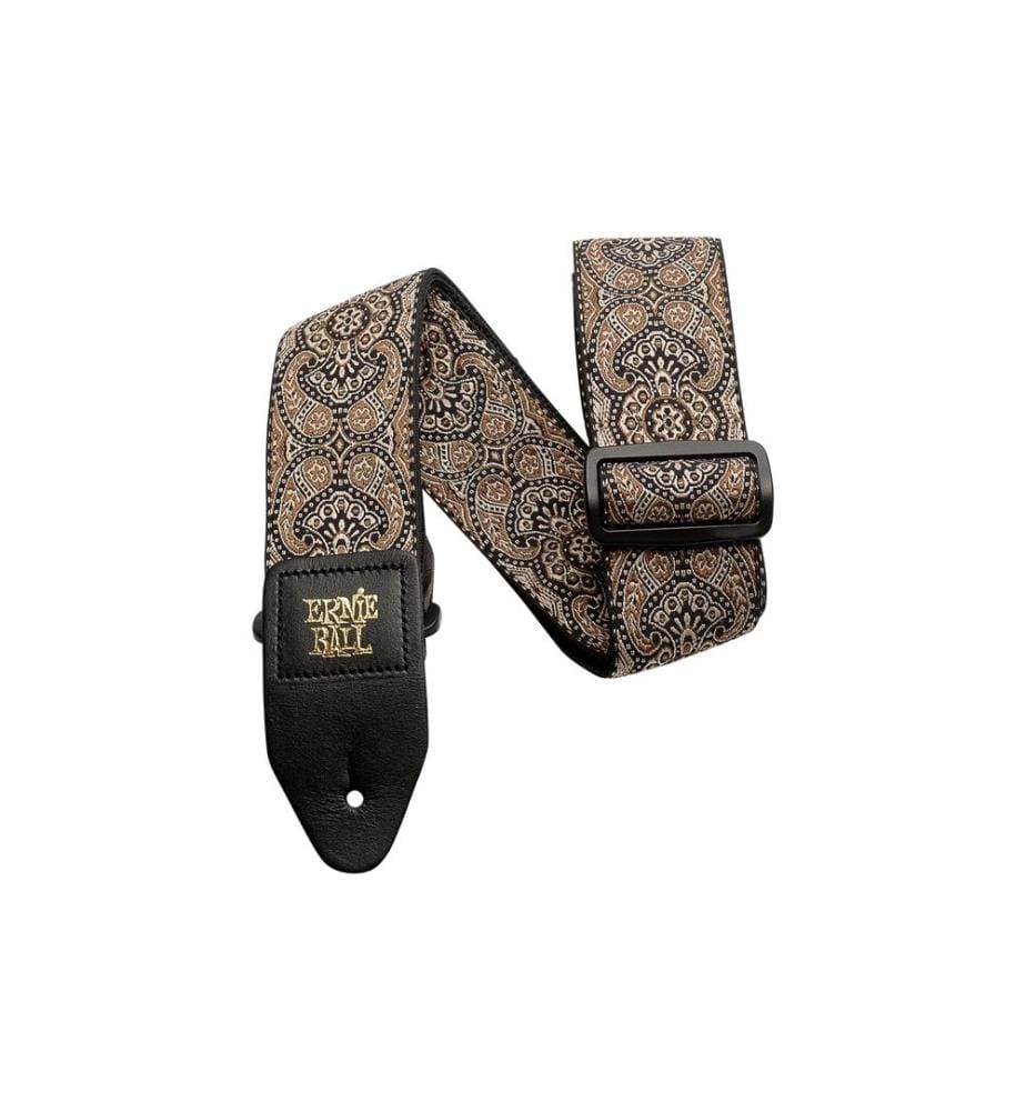 Ernie Ball - Sangle de guitare Jacquard Gold & Black Paisley