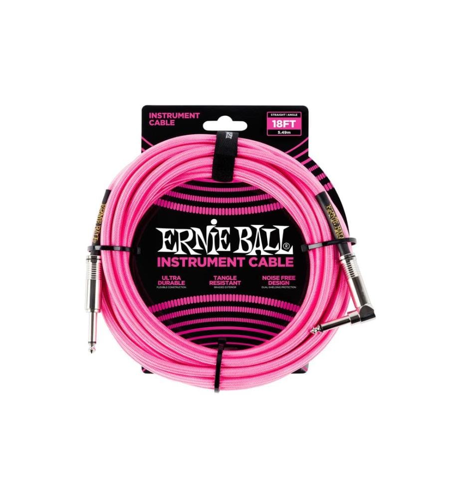 Ernie Ball - Câbles dinstruments 6083 - 5.49 m, Rose fluo