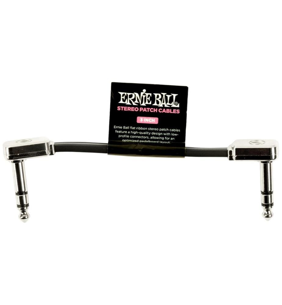 Ernie Ball - Câble patch 6407 Flat Ribbon  0.076 m, Noir