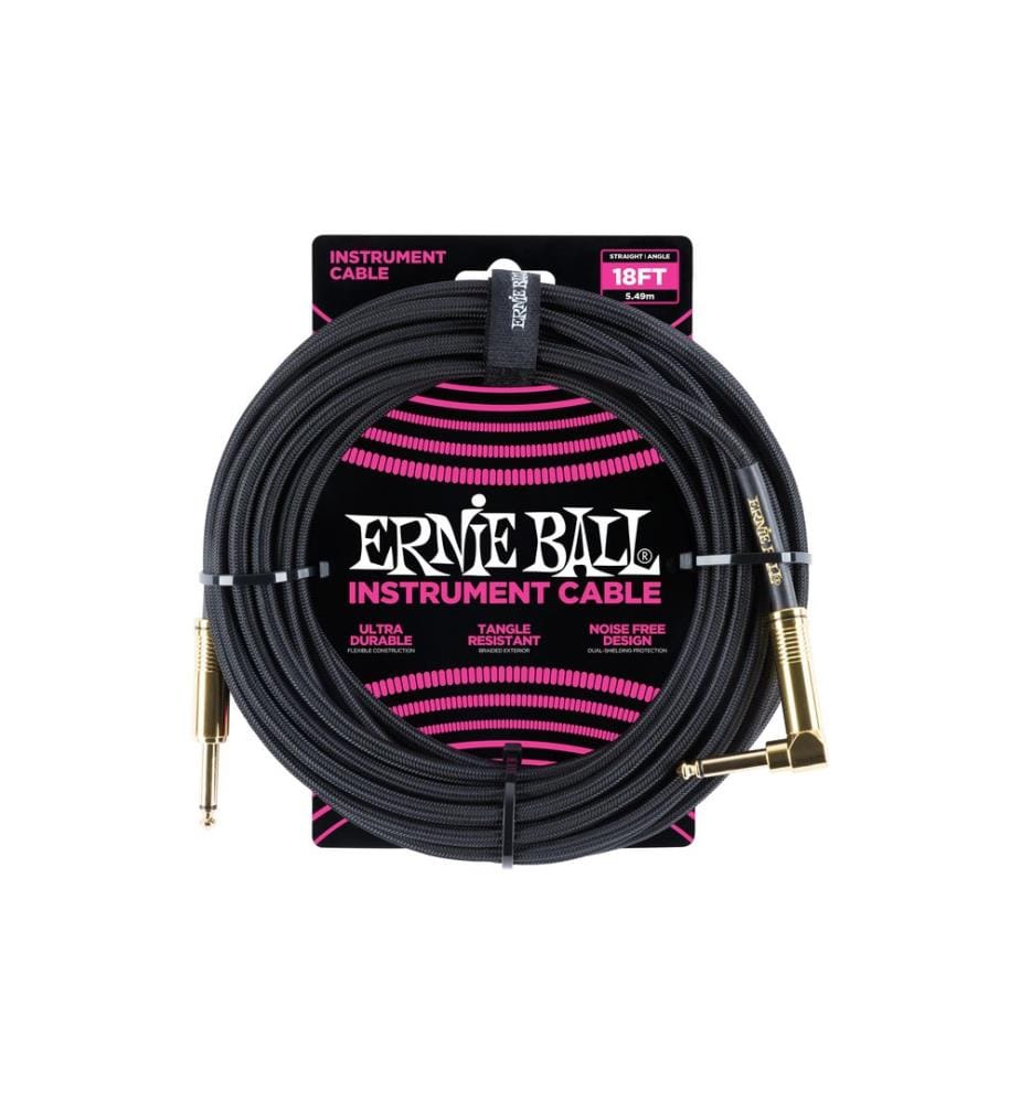 Ernie Ball - Câbles dinstruments 6086 - 5.49 m, Noir