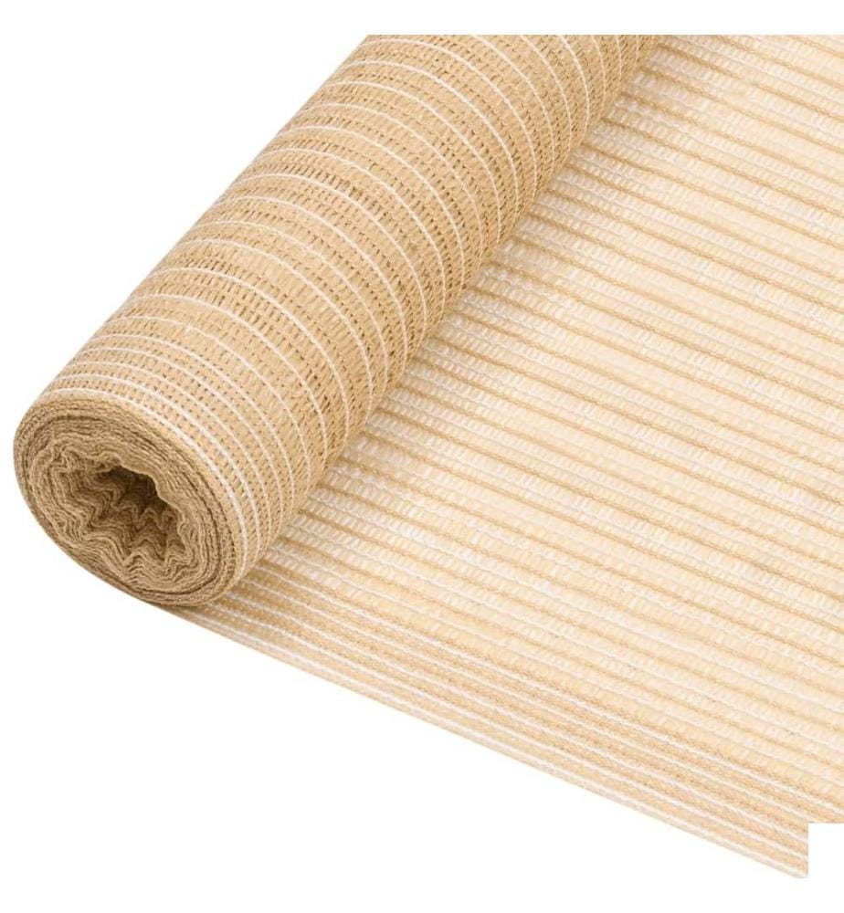 Filet brise-vue Beige 1,8x10 m PEHD 195 g/m²