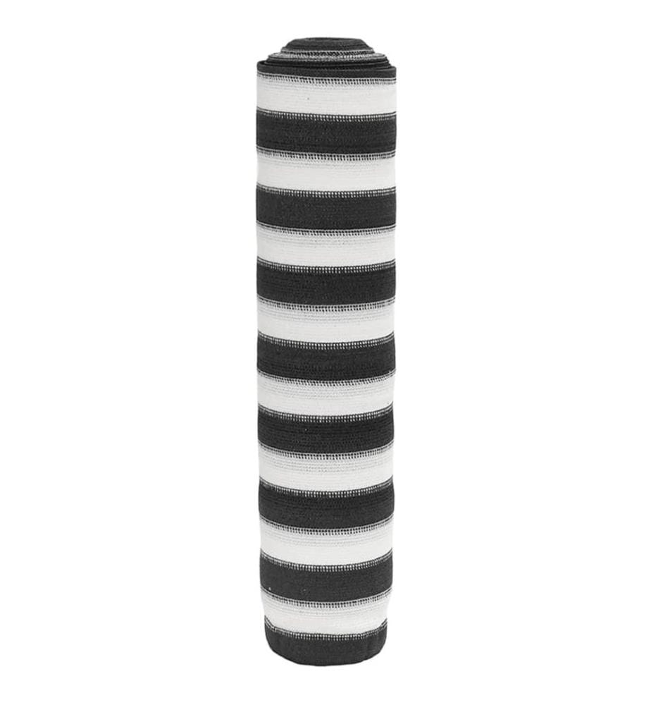 Filet brise-vue anthracite et blanc 1,8x50 m PEHD 195 g/m²