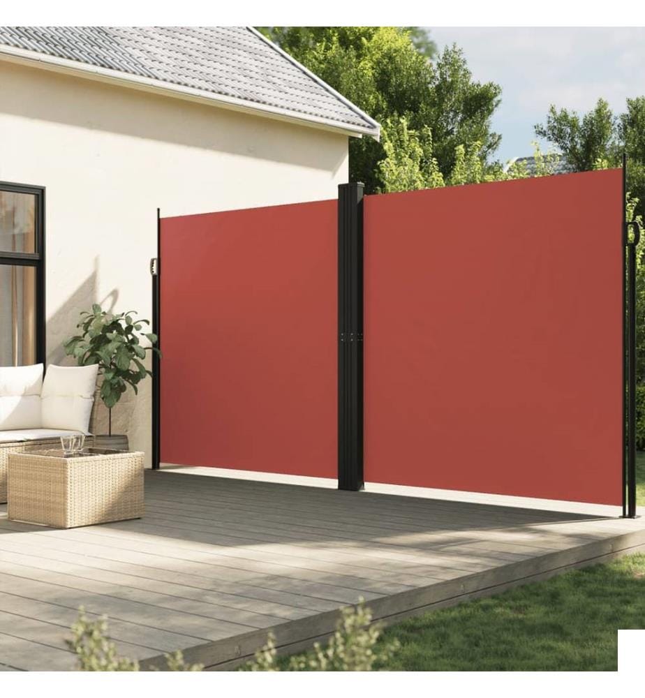 Auvent latéral rétractable terre cuite 220x1200 cm