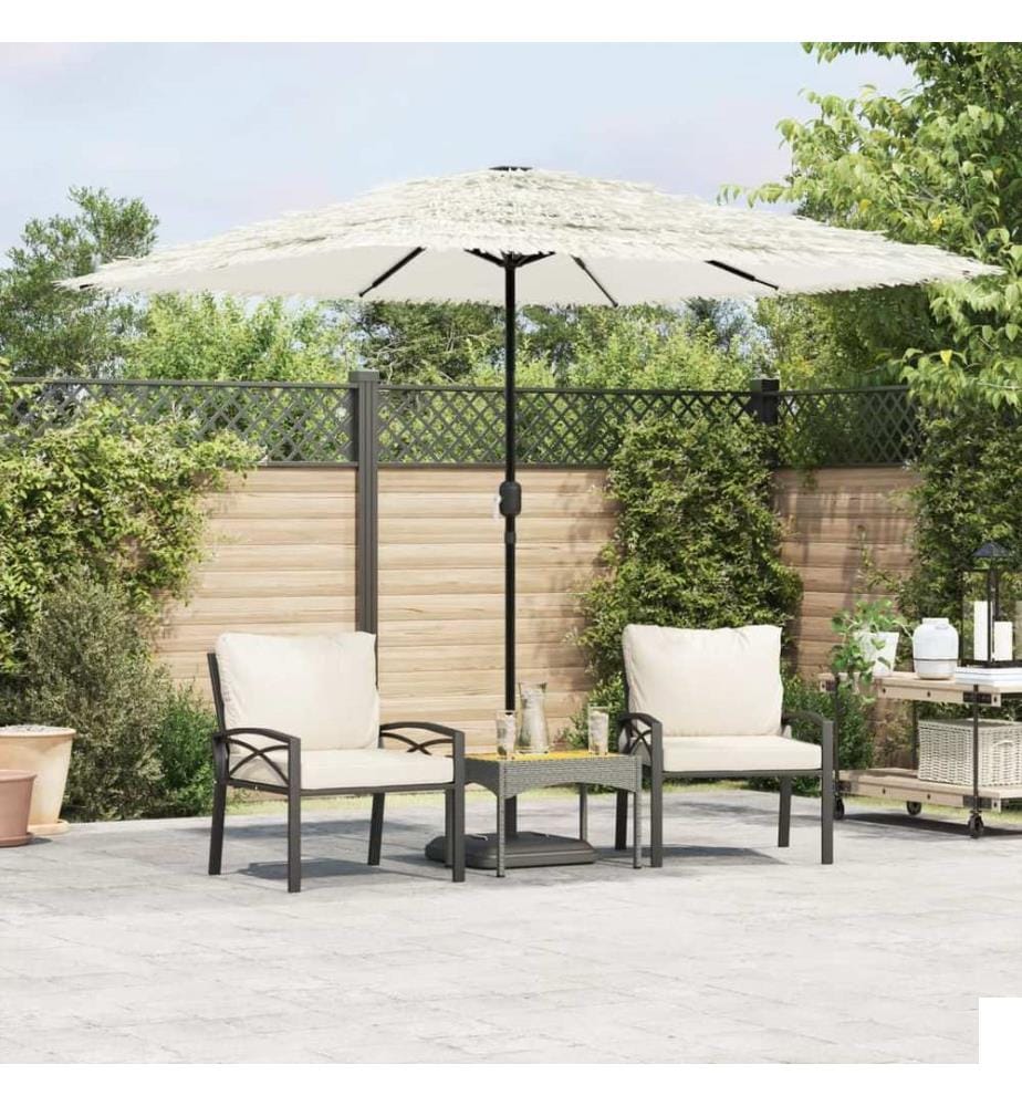 Parasol de jardin avec mât en acier blanc 248x248x248 cm