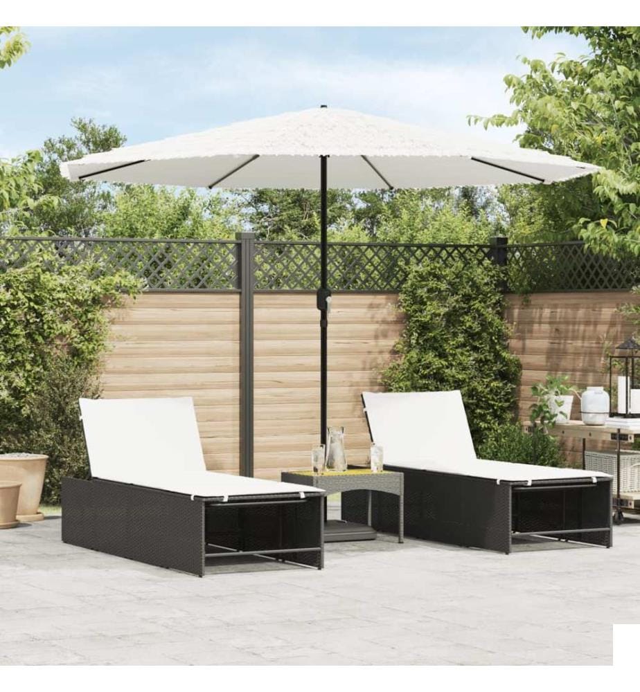 Parasol de jardin avec mât en acier blanc 324x324x247 cm