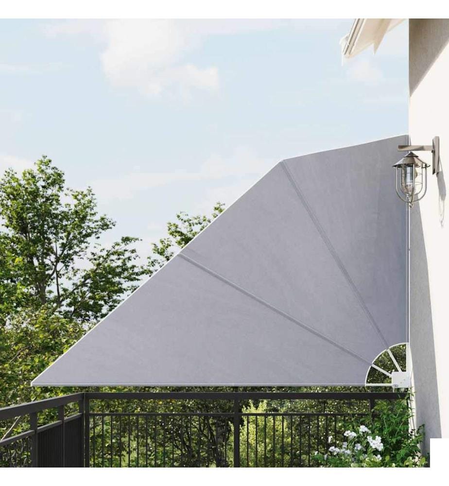 Auvent latéral pliable de balcon Gris 160 x 240 cm