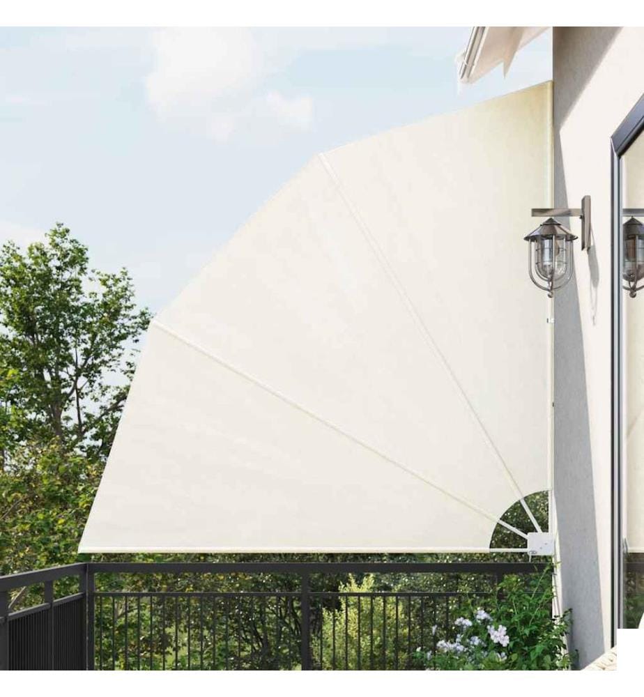 Auvent latéral pliable de balcon Crème 210 x 210 cm