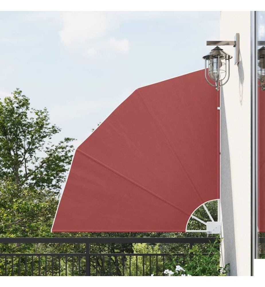 Auvent latéral pliable de balcon Terre cuite 140x140 cm