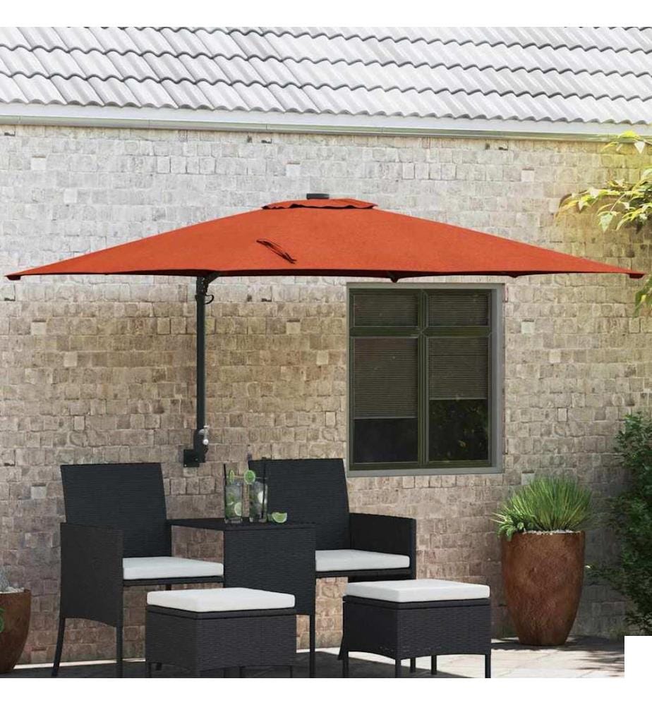 Parasol de jardin Terre cuite 248,5 x 247,5 x 160 cm