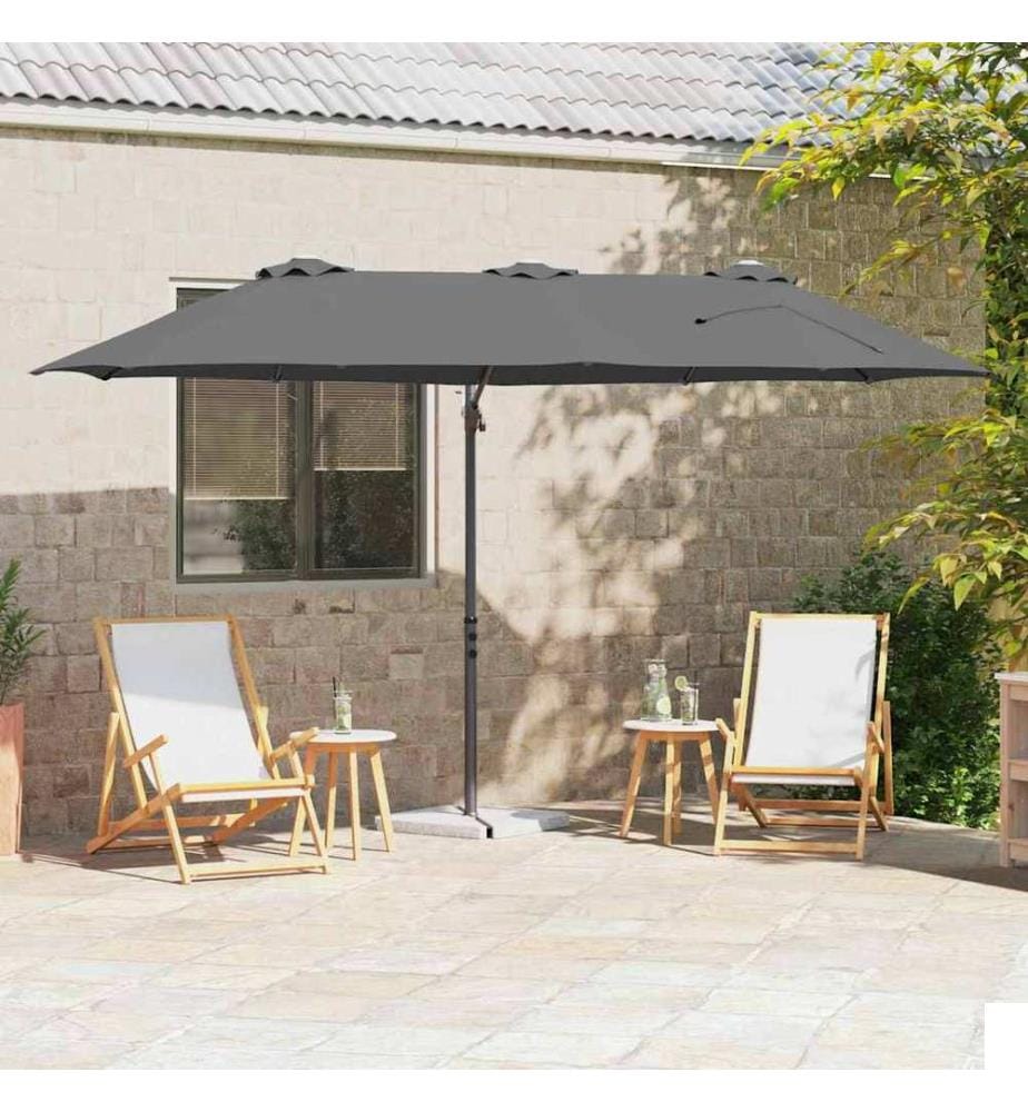 Parasol Anthracite 372 x 198 x 243 cm Polyester et Aluminium