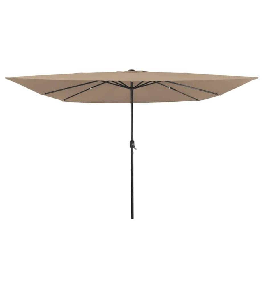 Parasol de jardin Taupe 295 x 295 x 245 cm Polyester et Acier