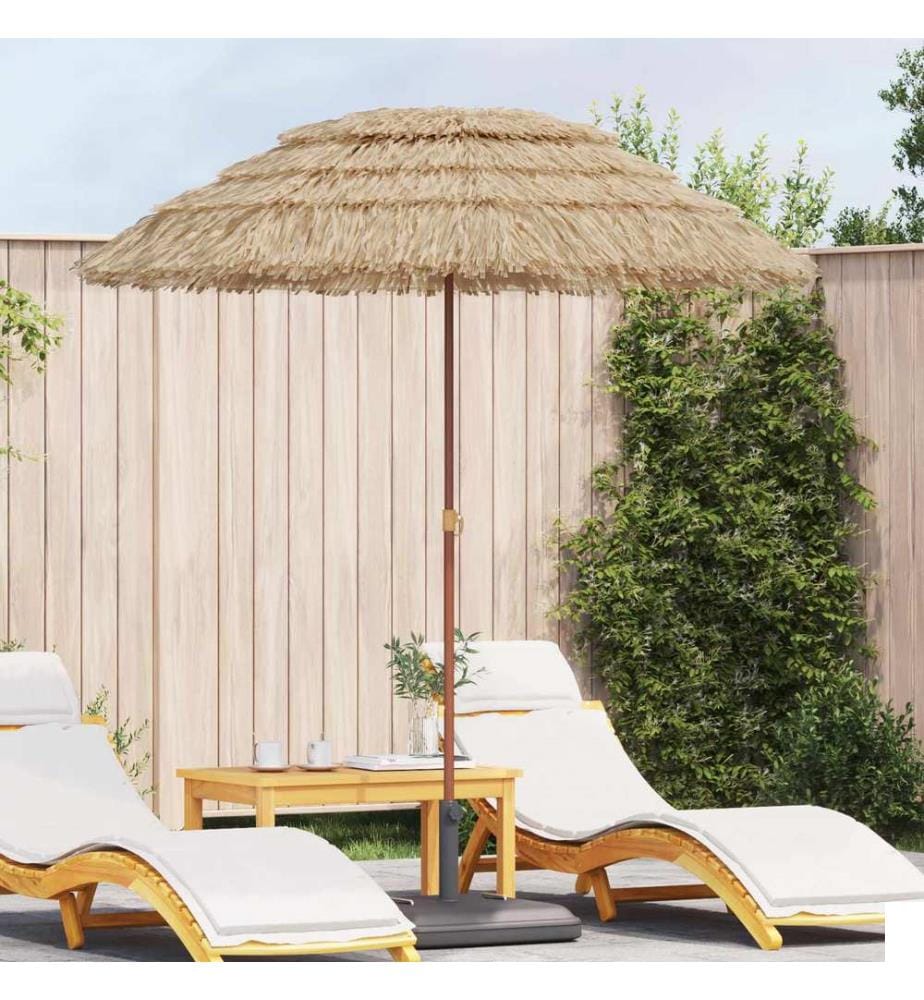 Parasol de plage Naturel 160 x 160 x 196 cm Polyester et Acier