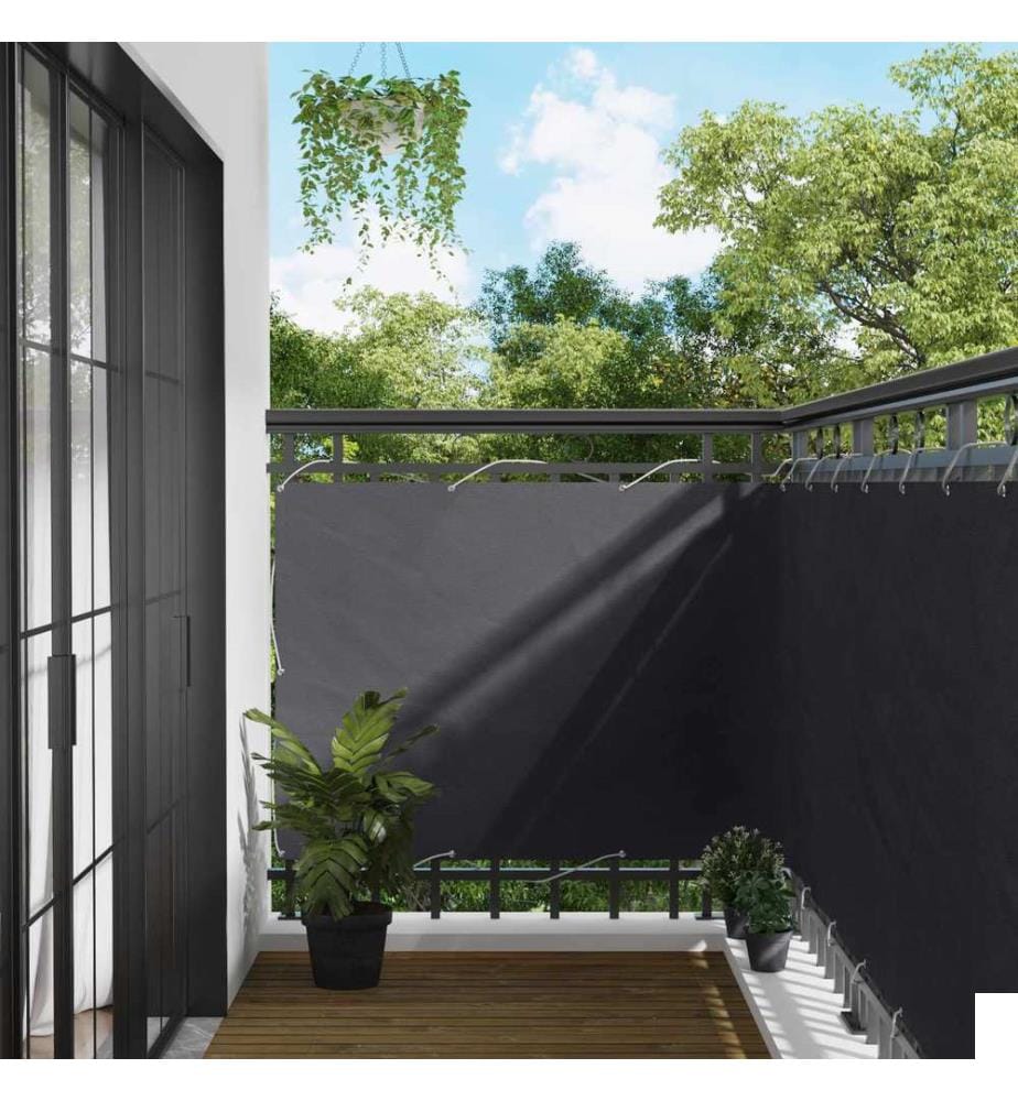 Écran de balcon Anthracite 110 x 300 cm Tissu Oxford