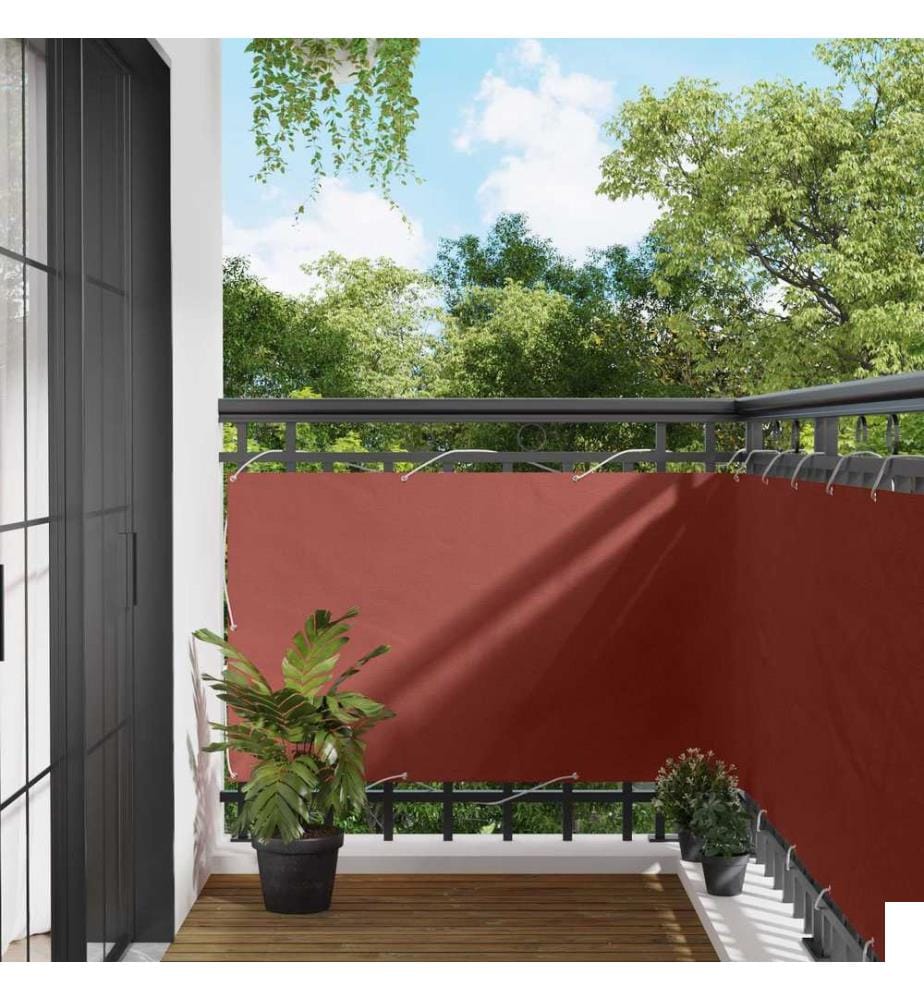 Écran de balcon Terre cuite 100 x 300 cm Tissu Oxford