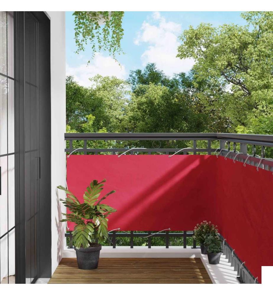 Écran de balcon Bordeaux 75 x 1000 cm Oxford alu enduit de PU