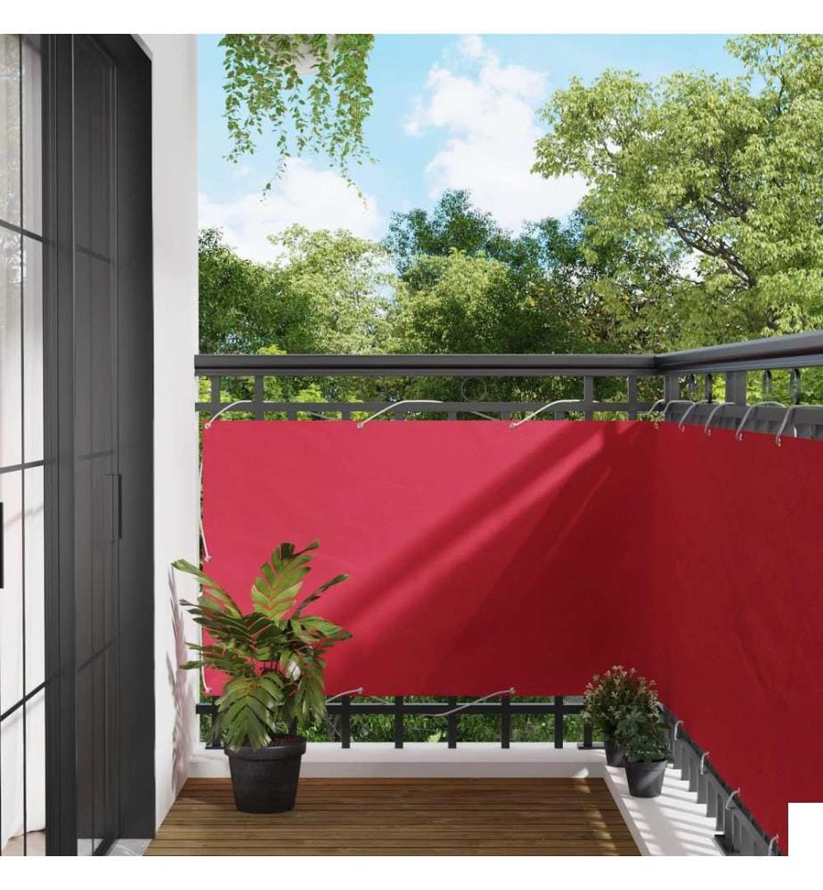 Écran de balcon Bordeaux 90 x 400 cm Oxford alu enduit de PU