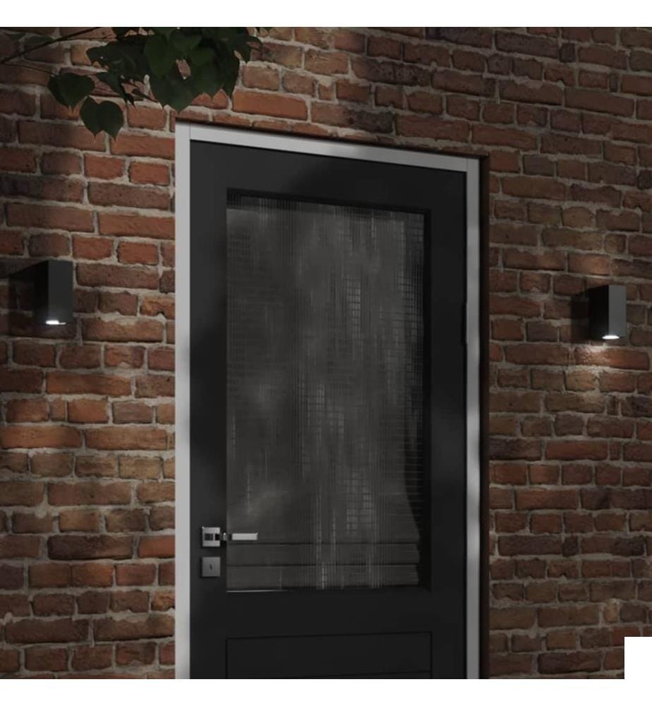 Appliques murales extérieur 2 pcs aluminium moulé sous pression
