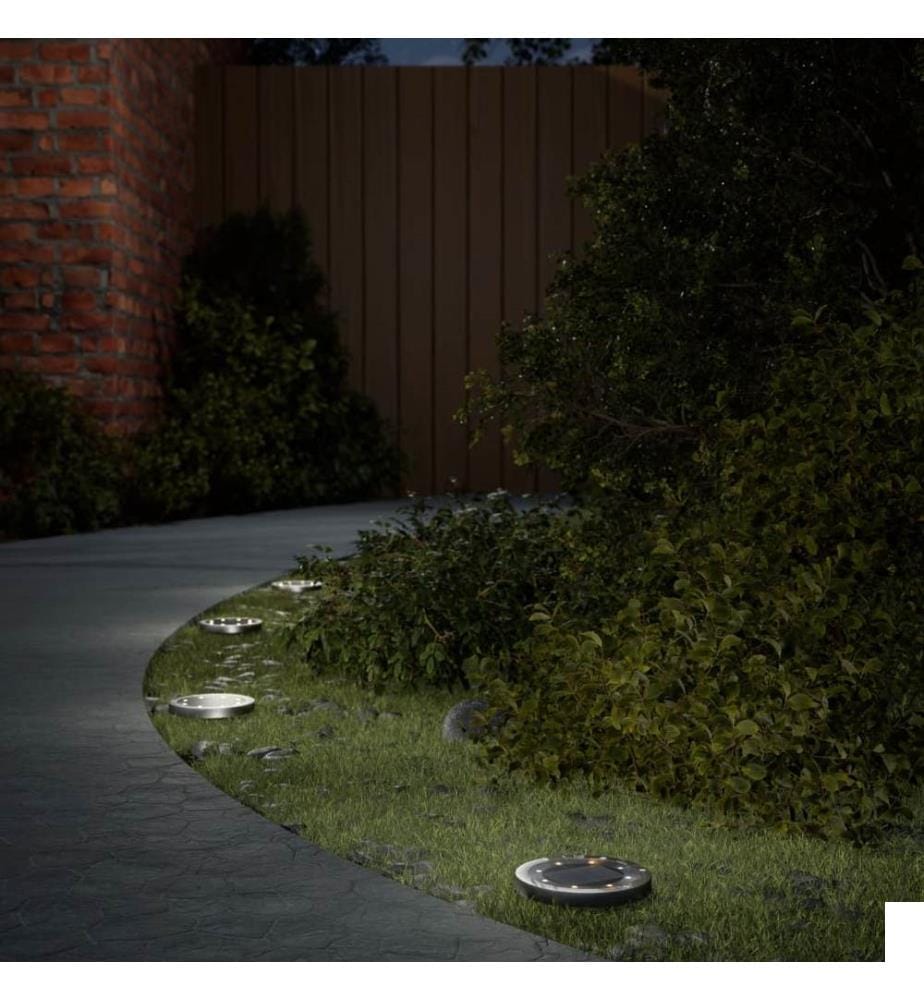 Lampes solaires de sol et piquets de sol extérieur 12 pcs