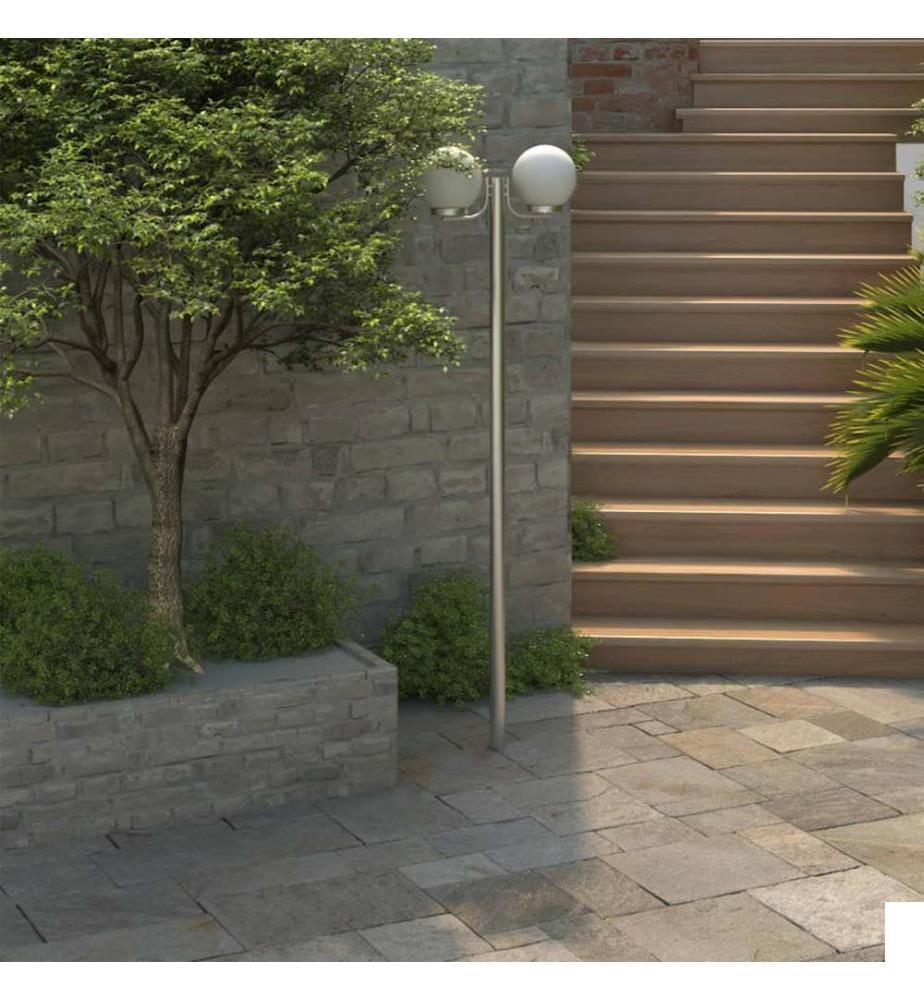 Lampadaire de jardin 2 lampes 220 cm