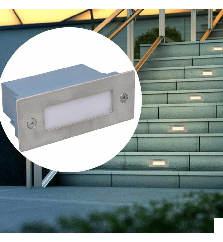 Lampe d'escalier encastrée à 2 LED 44x111x56 mm