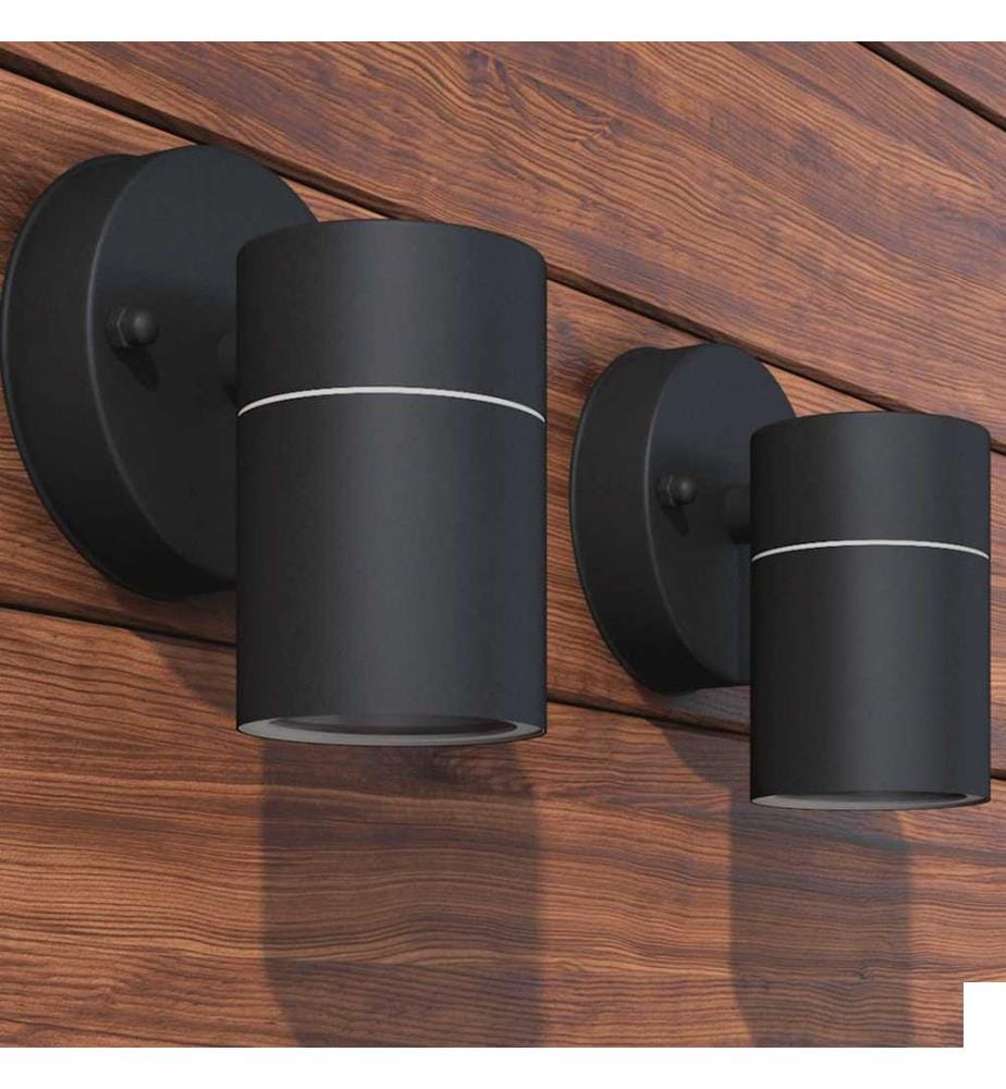 Applique murale LED d'extérieur 2 pcs Acier