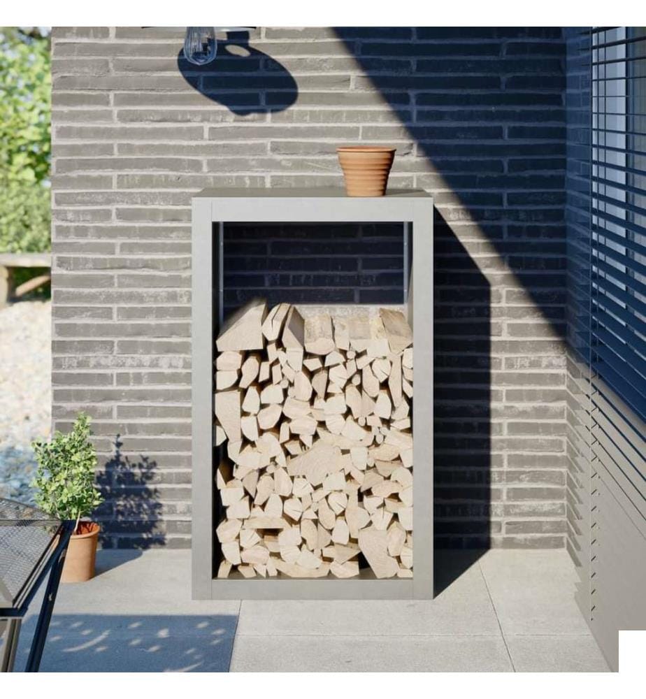 Portant de bois de chauffage 60x40x100 cm acier inoxydable