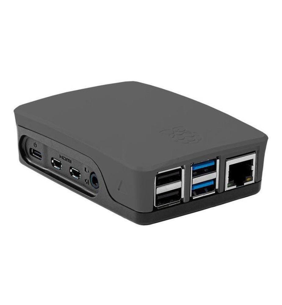 Raspberry Pi - Boîtier pour Raspberry Pi - 4 Model B Gris/Noir